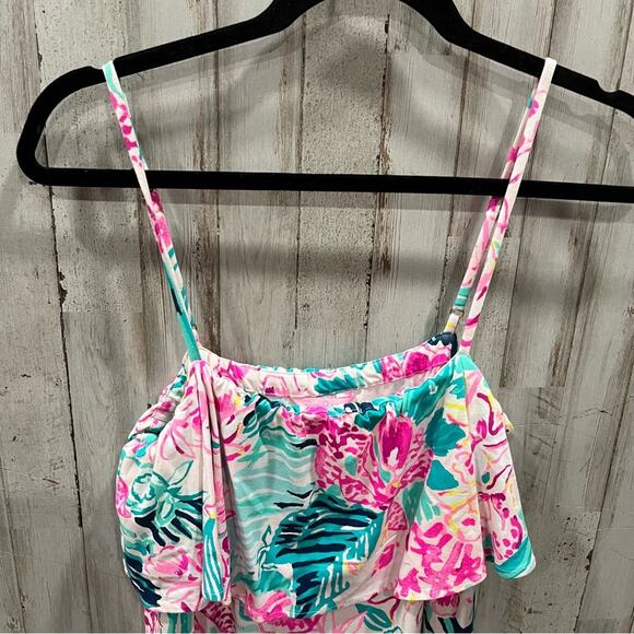 Lilly Pulitzer Pink and Green Floral Mini Dress - Picture 3 of 8